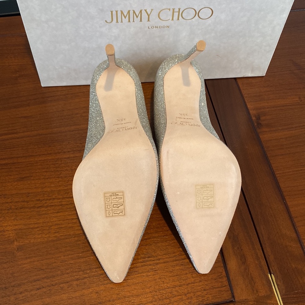 New In Box Jimmy Choo Romy in Platinum Ice - Picture 5 of 9